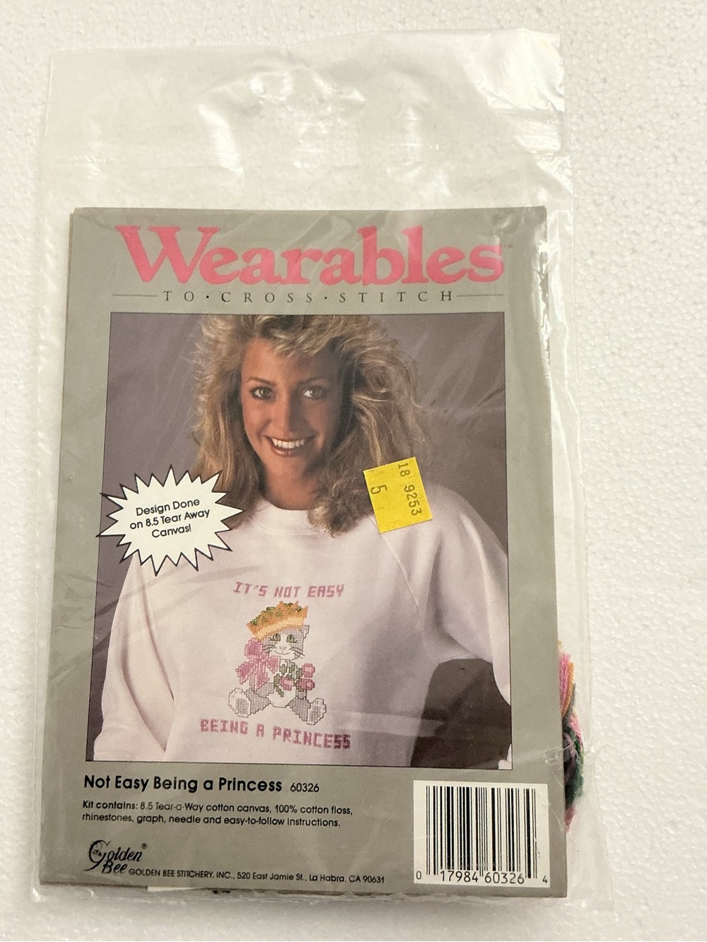Wearables To Cross Stitch 'Not Easy Being a Princess' Golden Bee Stitchery
